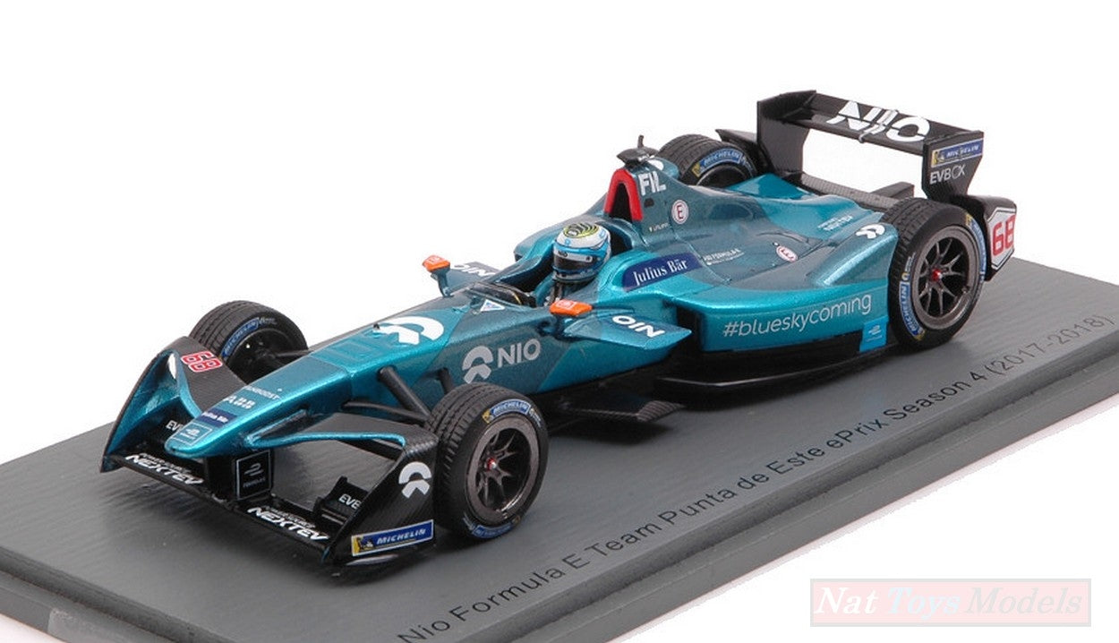 MODELLINO IN SCALA COMPATIBILE CON NIO N.68 PUNTA DEL ESTE FORMULA E (2017-2018) L.FILIPPI 1:43 SPARK MODEL S5944