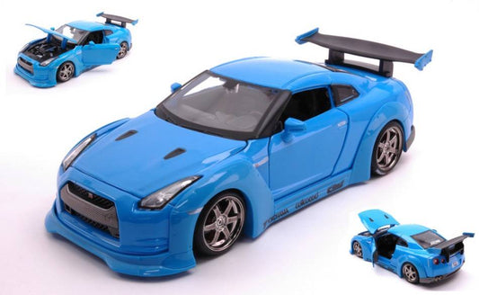 MODELLINO IN SCALA COMPATIBILE CON NISSAN GT-R 2009 DESIGN TOKYO MODERN BLUE 1:24 MAISTO MI32526B