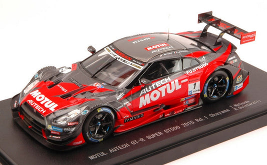 SCALE MODEL COMPATIBLE WITH NISSAN GT-R N.1 13th OKAYAMA 2015 SUPER GT500 MATSUDA-QUINTARELLI 1:43 EBBRO EB45260