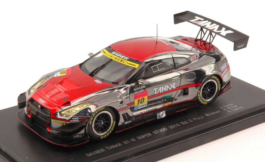 SCALE MODEL COMPATIBLE WITH NISSAN GT-R N.10 FUJI SUPER GT300 2015 COUTO-CHIYO-TOMITA 1:43 EBBRO EB45291