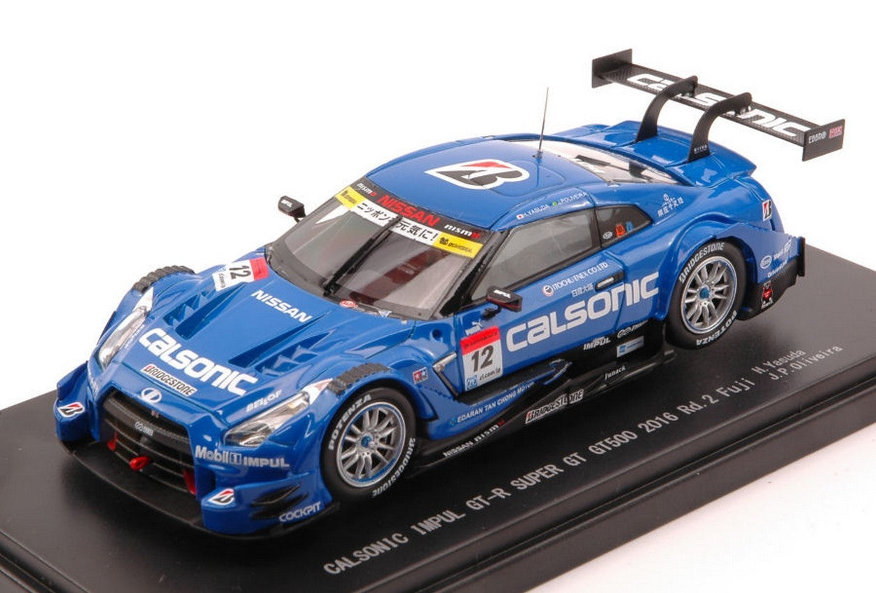 SCALE MODEL COMPATIBLE WITH NISSAN GT-R N.12 11th SUPER GT500 FUJI 2016 H.YASUDA-JPOLIVEIRA 1:43 EBBRO EB45398