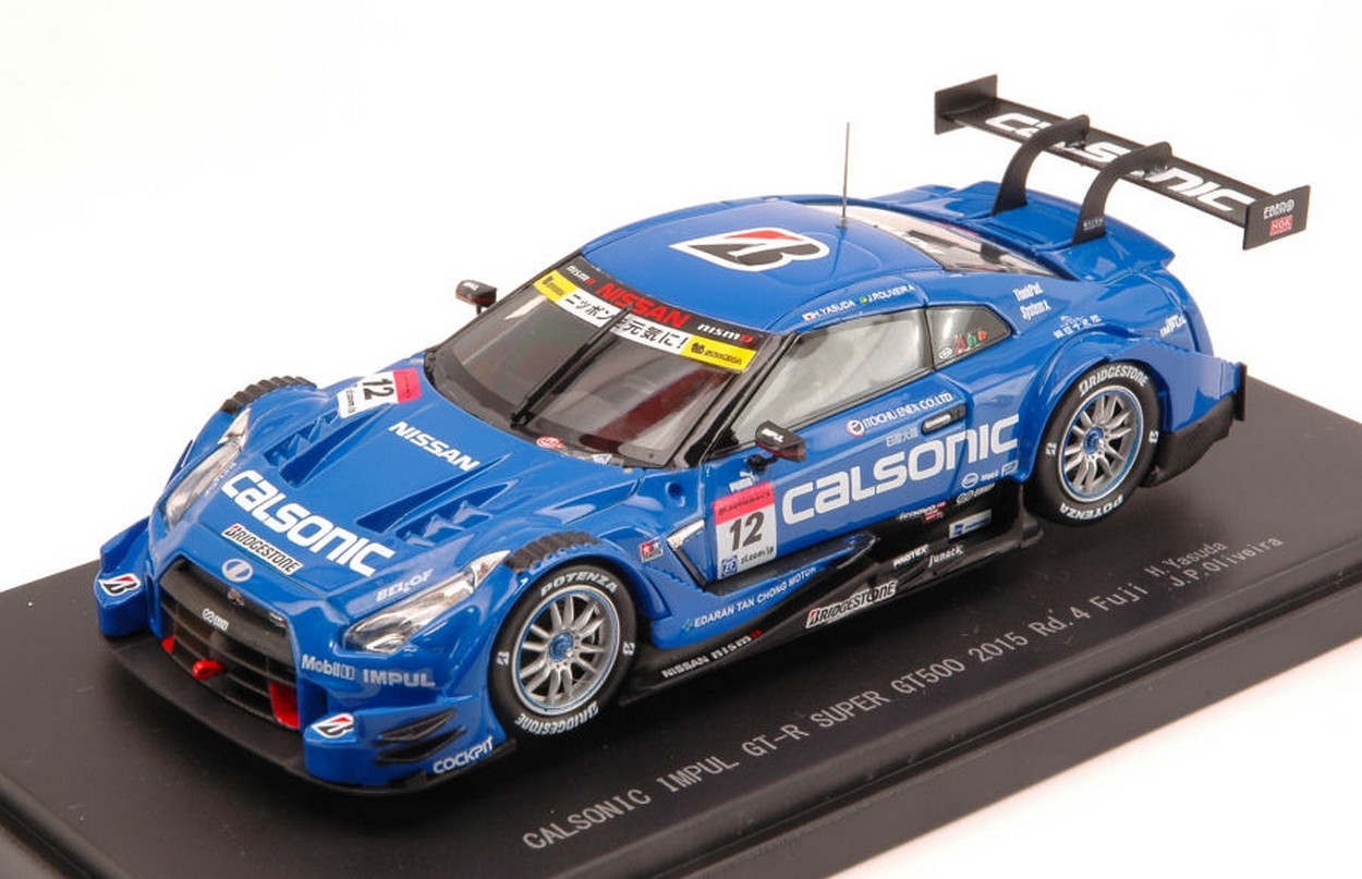 SCALE MODEL COMPATIBLE WITH NISSAN GT-R N.12 3rd Rd.4 FUJI 2015 SUPER GT500 YASUDA-OLIVEIRA 1:43 EBBRO EB45278