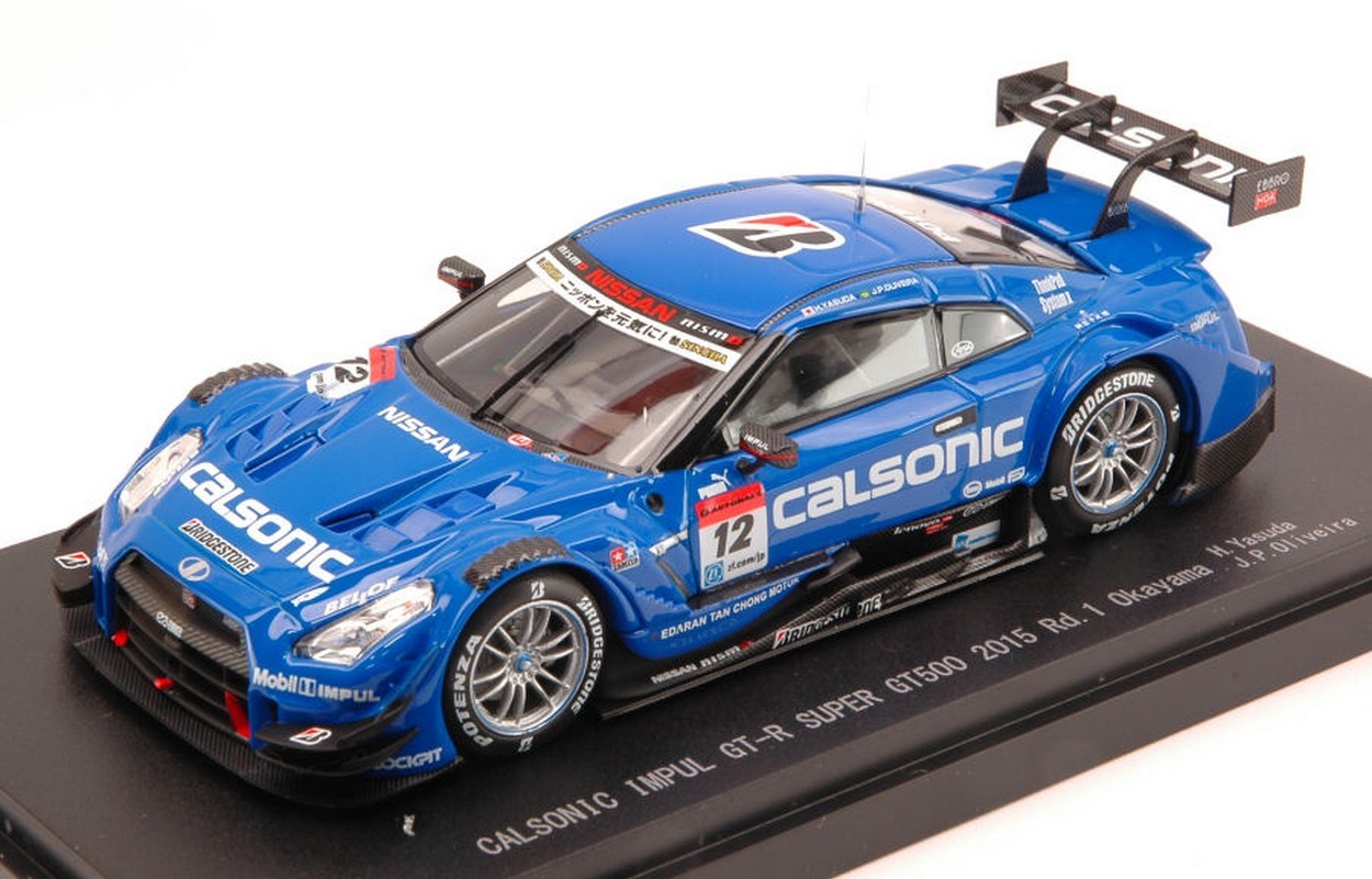 SCALE MODEL COMPATIBLE WITH NISSAN GT-R N.12 7th OKAYAMA 2015 SUPER GT500 YASUDA-OLIVEIRA 1:43 EBBRO EB45261