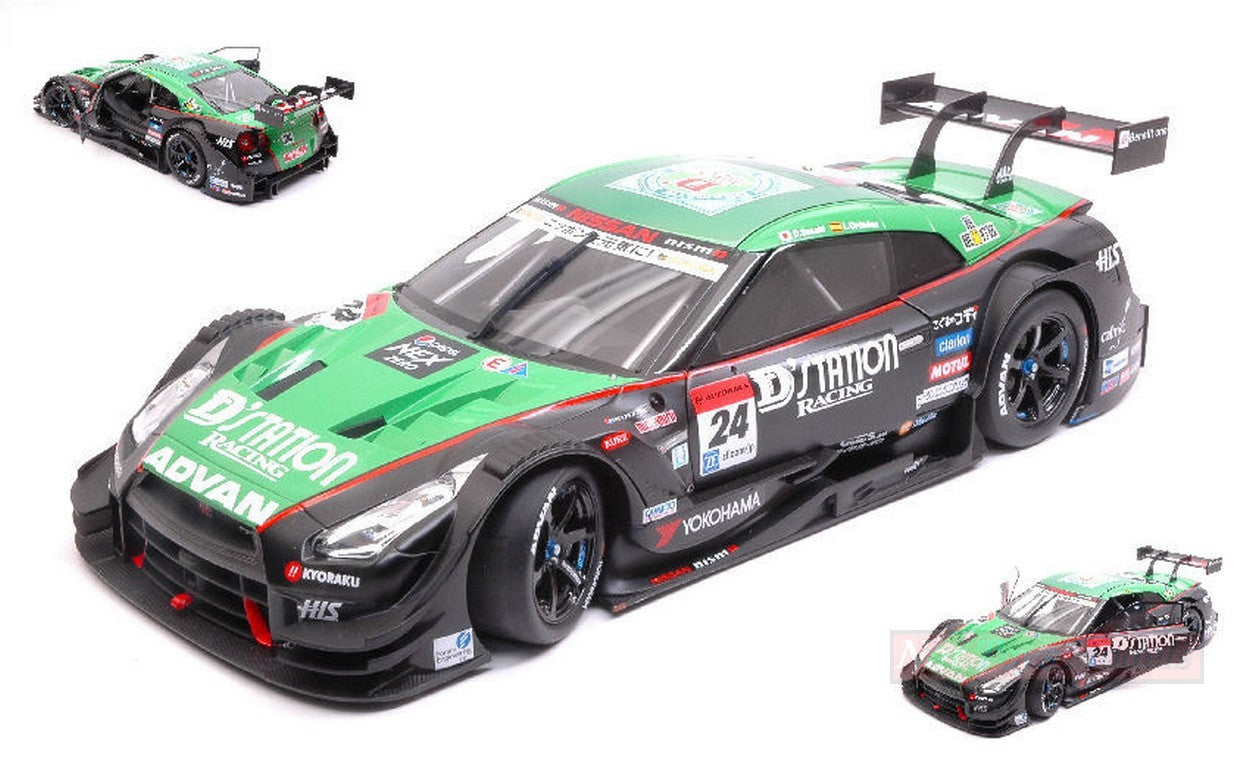 MODELLINO IN SCALA COMPATIBILE CON NISSAN GT-R N.24 11th OKAYAMA SUPER GT500 2015 D.SASAKI-L.ORDONEZ 1:18 EBBRO EB81025