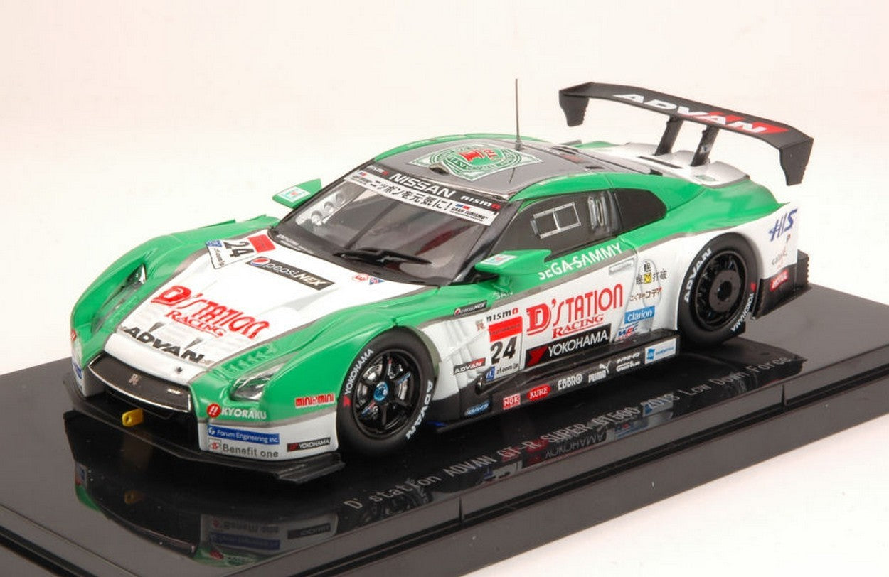 SCALE MODEL COMPATIBLE WITH NISSAN GT-R N.24 SUPER GT500 2013 YASUDA-KRUMM LOW DOWN FORCE 1:43 EBBRO EB44966