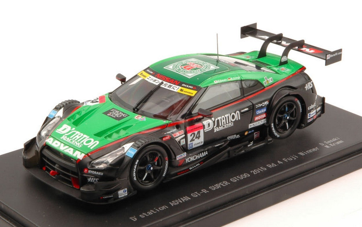 SCALE MODEL COMPATIBLE WITH NISSAN GT-R N.24 WINNER FUJI SUPER GT500 2015 D.SASAKI-M.KRUMM 1:43 EBBRO EB45280