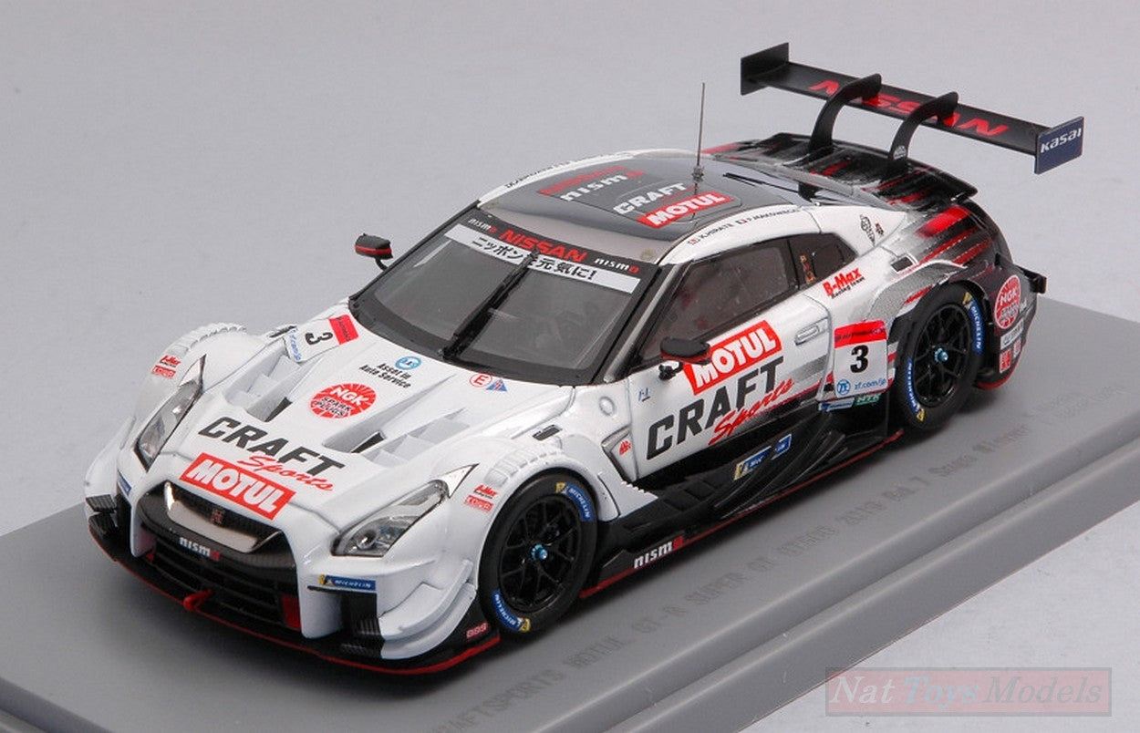 SCALE MODEL COMPATIBLE WITH NISSAN GT-R N.3 SUGO WINNER SUPER GT500 2019 K.HIRATE-F.MAKOWIECKI 1:43 EBBRO EB45712