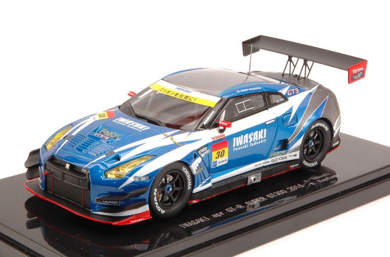 SCALE MODEL COMPATIBLE WITH NISSAN GT-R N.30 SUPER GT500 2014 Y.IWASAKI-M.KAGEYAMA 1:43 EBBRO EB45079