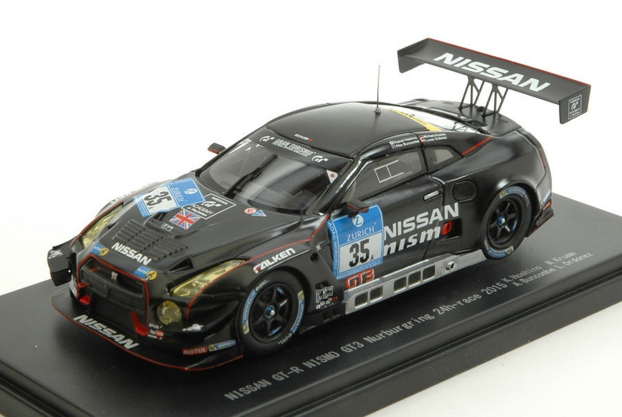 MODELLINO IN SCALA COMPATIBILE CON NISSAN GT-R N.35 9th 24 H NURBURGRING 2015 HOSHINO-KRUMM-ORDONEZ 1:43 EBBRO EB45481