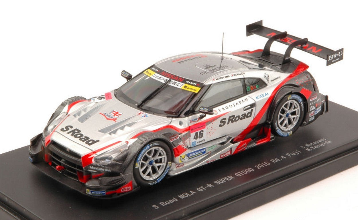 SCALE MODEL COMPATIBLE WITH NISSAN GT-R N.46 14th FUJI GT500 2015 MOTOYAMA-YANAGIDA 1:43 EBBRO EB45279