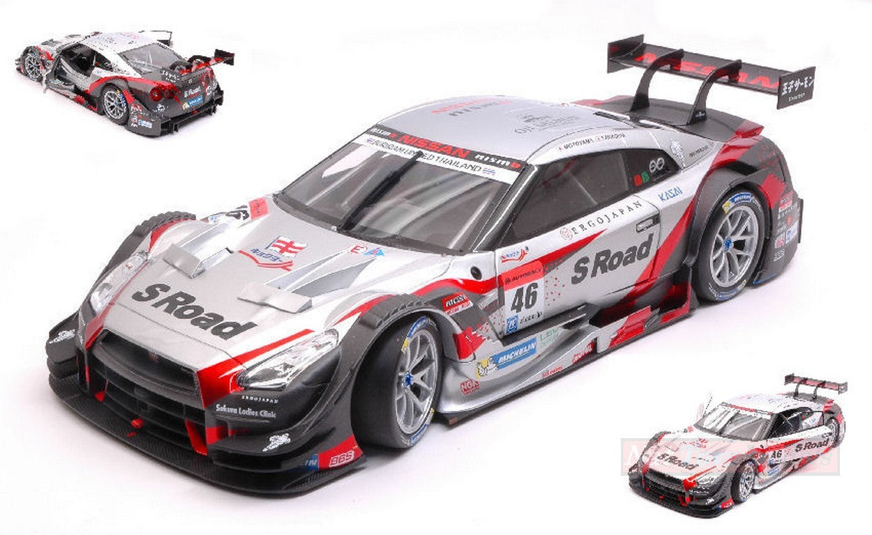 SCALE MODEL COMPATIBLE WITH NISSAN GT-R N.46 WINNER THAILAND SUPER GT500 2015 MOTOYAMA-YANAGIDA 1:18 EBBRO EB81024