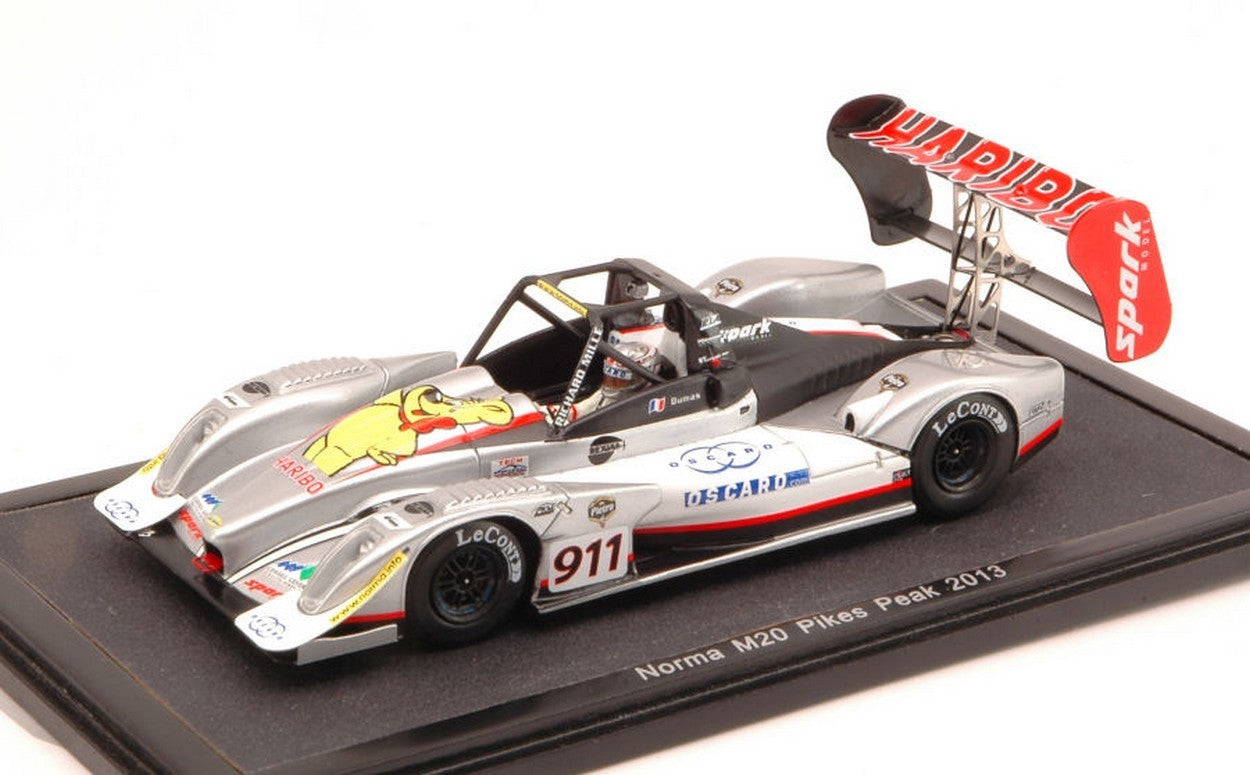 MODELLINO IN SCALA COMPATIBILE CON NORMA M20 N.911 RETIRED PIKES PEAK 2013 R.DUMAS WITH PILOTE 1:43 SPARK MODEL SPP002