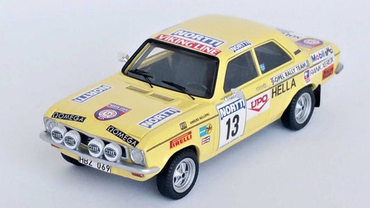 SCALE MODEL COMPATIBLE WITH OPEL ASCONA A 1000 LAKES RALLY 1974 KULLANG/ANDERSSON 1:43 TROFEU TFDSN47