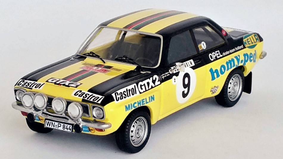 SCALE MODEL COMPATIBLE WITH OPEL ASCONA MONTE CARLO RALLY 1975 CARLSSON/DE JONG 1:43 TROFEU TFDSN96