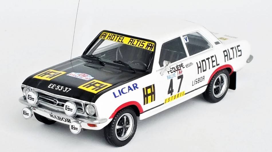 SCALE MODEL COMPATIBLE WITH OPEL ASCONA TAP RALLY 1974 PEQUEPE/"DICO" 1:43 TROFEU TFDSN98