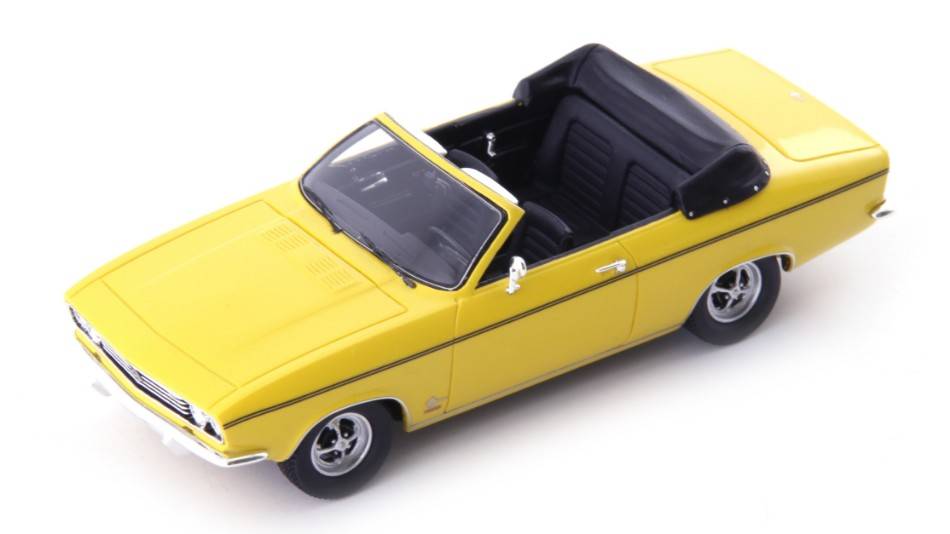 MODELLINO IN SCALA COMPATIBILE CON OPEL MANTA A CABRIOLET KARMANN 1971 YELLOW 1:43 AVENUE43 AVN60085