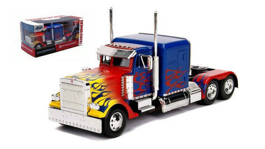 SCALE MODEL COMPATIBLE WITH OPTIMUS PRIME T1 "TRANSFORMERS" BLUE/RED/YELLOW mm 140 JADA TOYS JADA12003