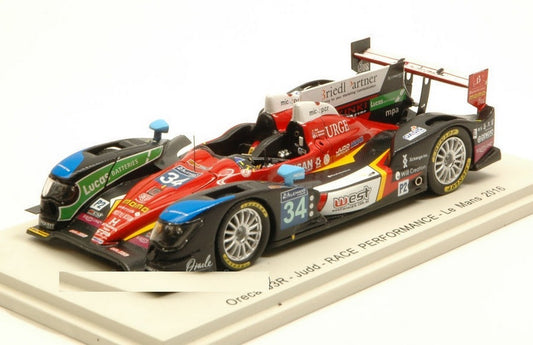 SCALE MODEL COMPATIBLE WITH ORECA 03R N.34 44th LM 2016 N.LEUTWILER-S.NAKANO-J.WINSLOW 1:43 SPARK MODEL S5117