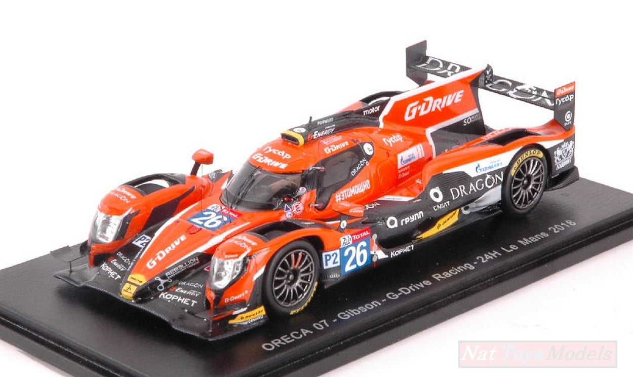 MODELLINO IN SCALA COMPATIBILE CON ORECA 07 - GIBSON N.26 5th LM 2018 R.RUSINOV-A.PIZZITOLA-J-E.VERGNE 1:43 SPARK MODEL S7013