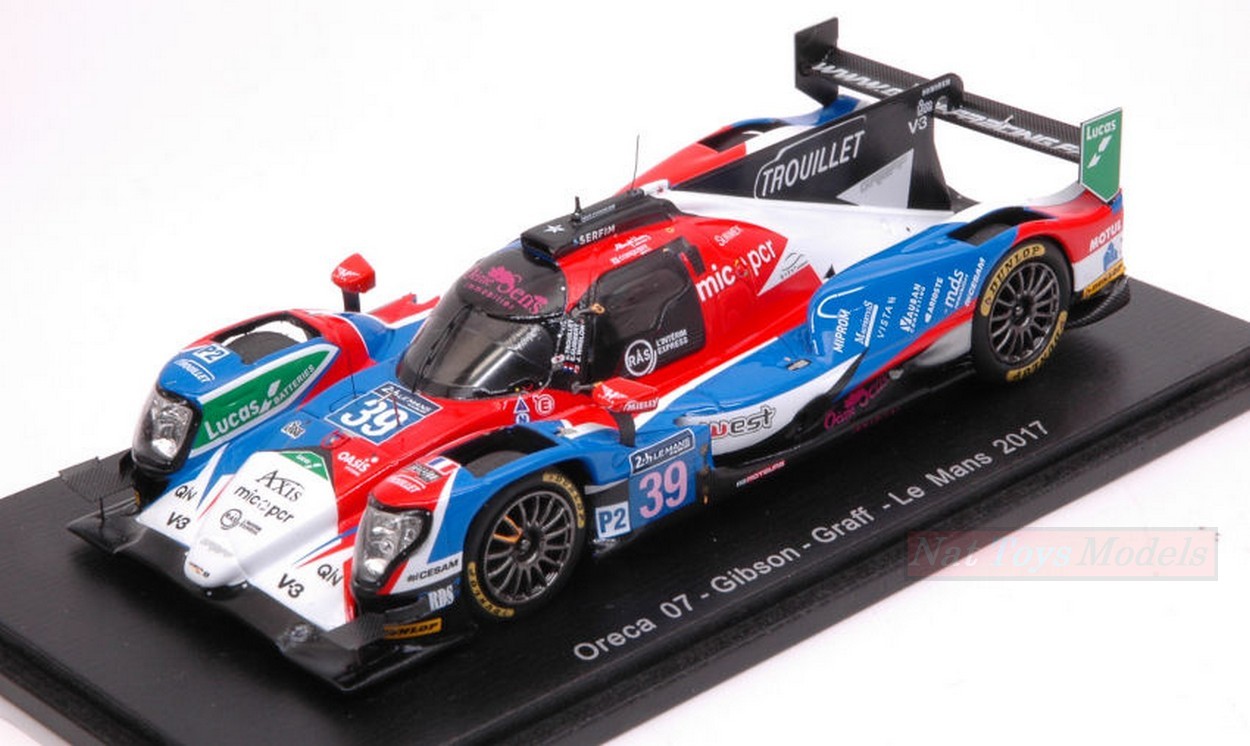 MODELLINO IN SCALA COMPATIBILE CON ORECA 07 GIBSON N.39 44th LM 2017 GUIBBERT-TROUILLET-WINSLOW 1:43 SPARK MODEL S5825