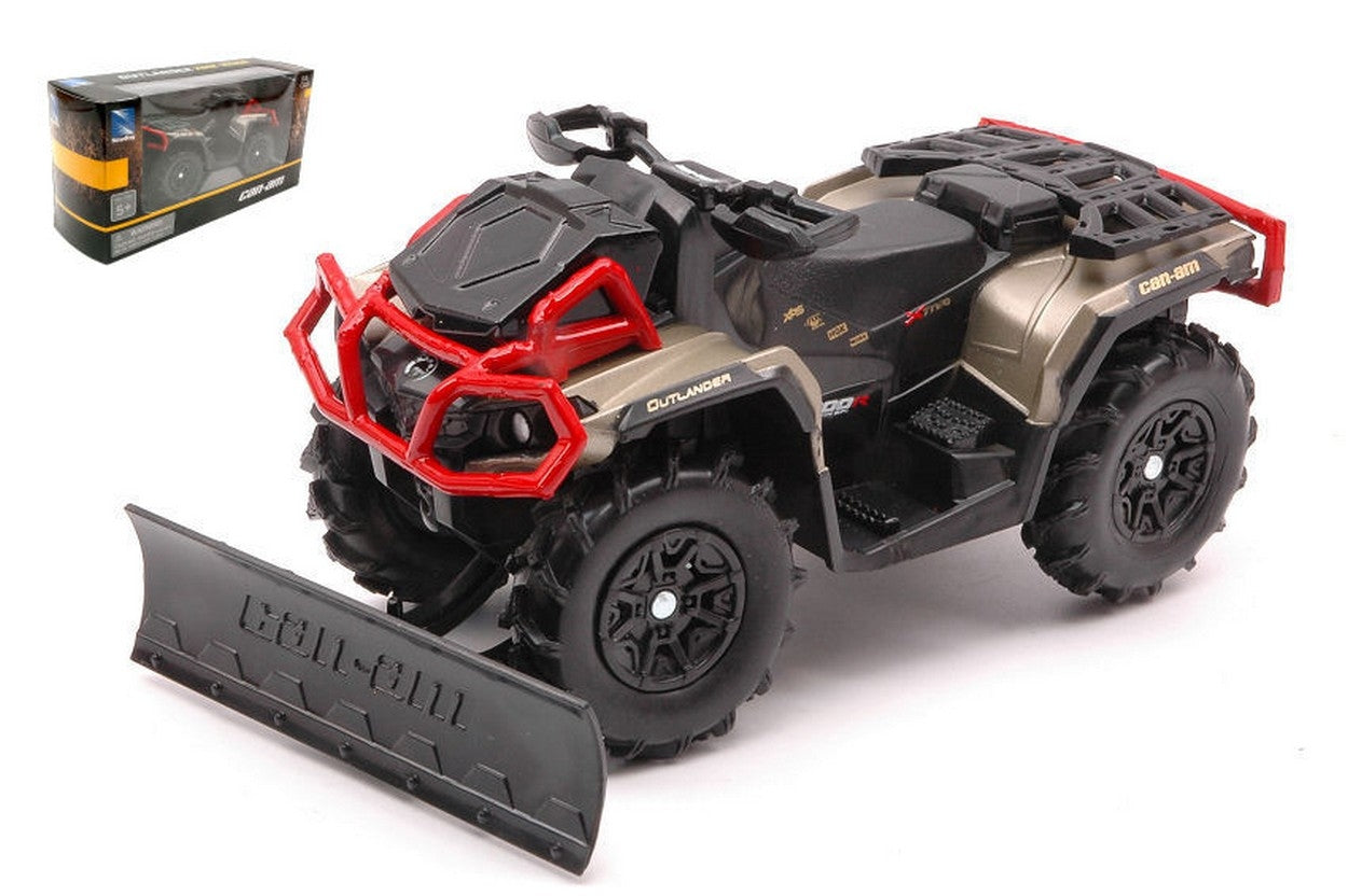 SCALE MODEL COMPATIBLE WITH OUTLANDER XMR 1000R CAN-AM WITH SNOW PLOW 1:20 NEW RAY NY07383