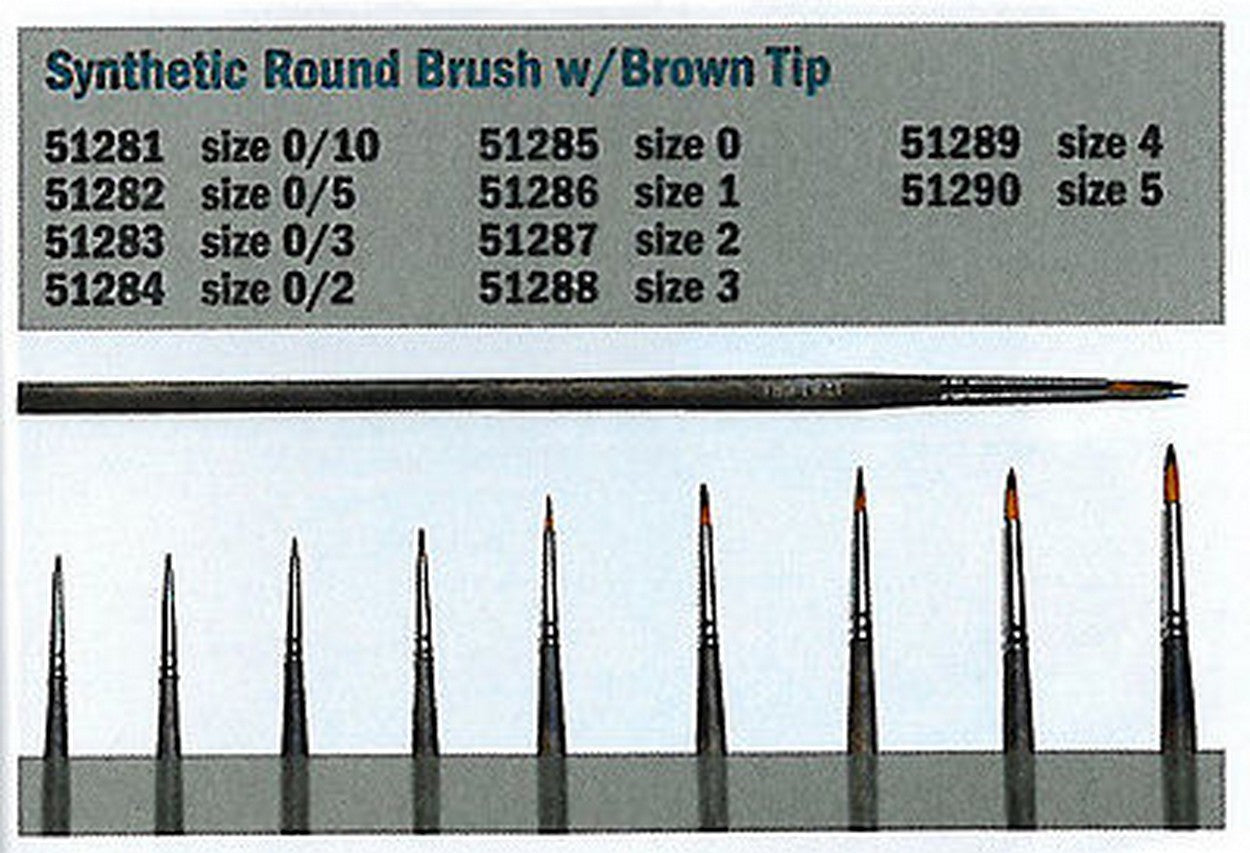 COLORI MODELLISMO PENNELLO SINTETICO TONDO 00 Pz.6 ITALERI IT51284