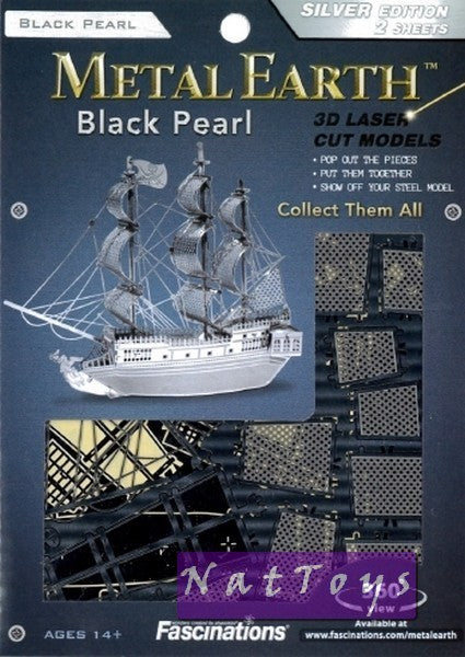 SCALE MODEL COMPATIBLE WITH Perla Nera Ship PIRATES CARIBBEAN Black Pearl FASCINATIONS METAL EARTH FA MMS012 r