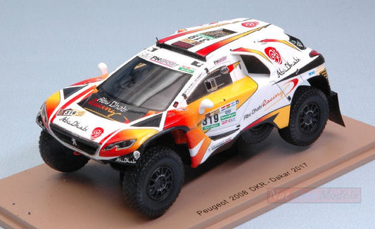 MODELE REDUIT COMPATIBLE AVEC PEUGEOT 2008 DKR N.319 6ème DAKAR 2017 K.AL QASSIMI-P.MAIMON 1:43 SPARK MODEL S5618