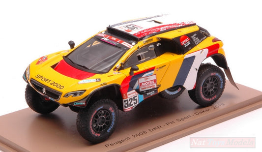 MODELE REDUIT COMPATIBLE AVEC PEUGEOT 3008 DKR N.325 DAKAR 2019 P.LACHAUME-JMPOLATO 1:43 SPARK MODEL S5628