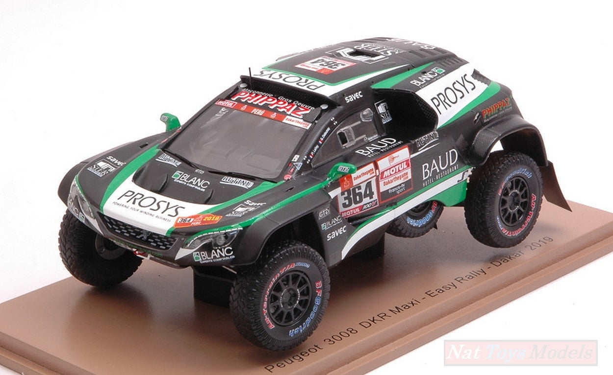 MODELLINO IN SCALA COMPATIBILE CON PEUGEOT 3008 DKR N.364 DAKAR 2019 P.LAFAY-S.DELAUNAY 1:43 SPARK MODEL S5630