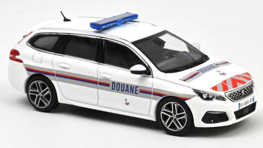 MODELE REDUIT COMPATIBLE AVEC PEUGEOT 308 SW 2018 DOUANES 1:43 NOREV NV473941