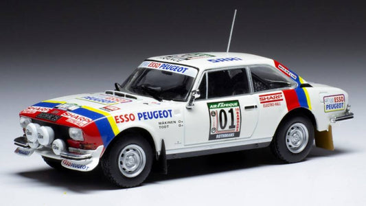 SCALE MODEL COMPATIBLE WITH PEUGEOT 504 COUPE V6 N.1 RALLY COTE D'IVOIRE 1978 MAKINEN/TODT 1:43 IXO MODEL RAC417B