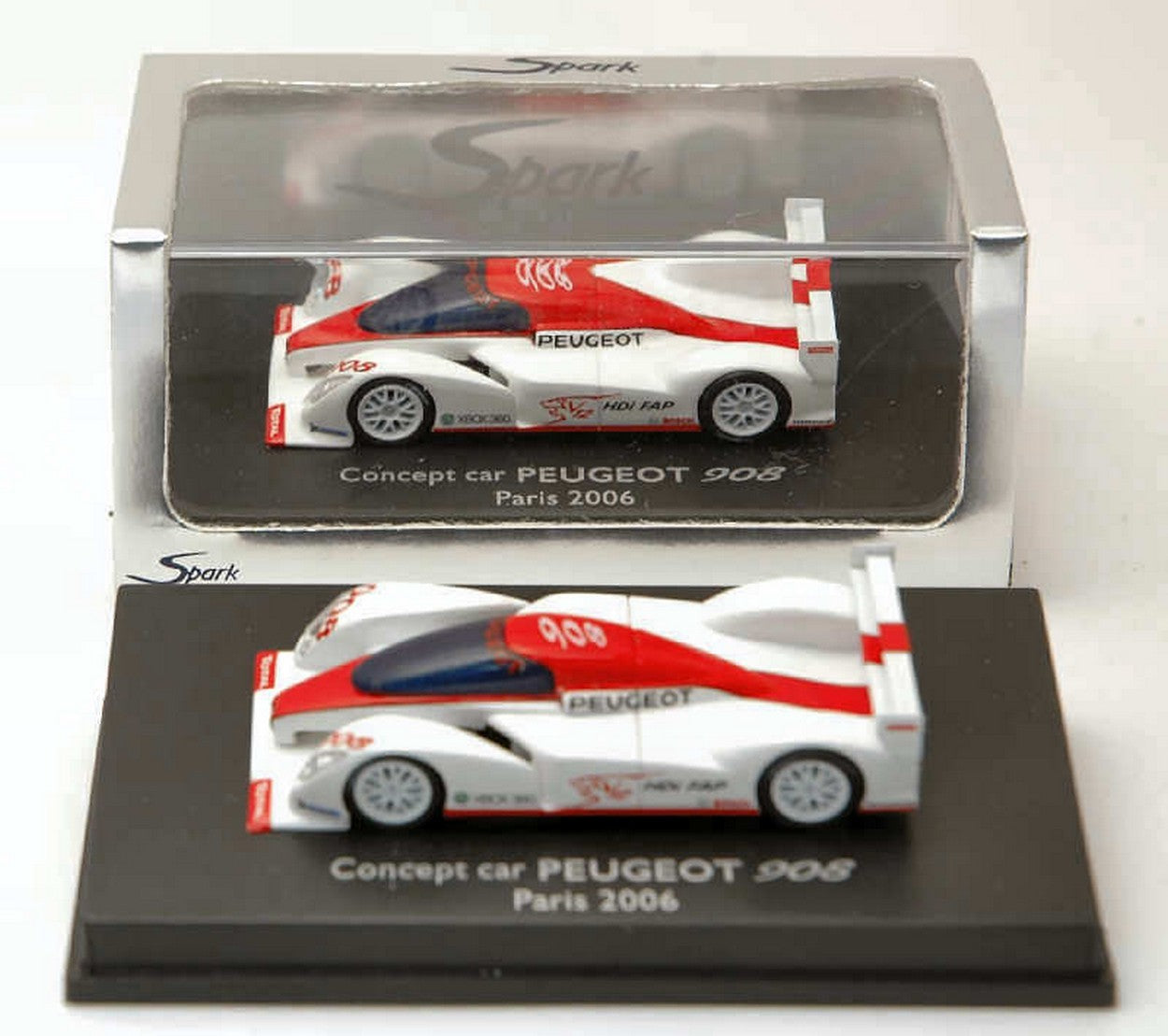 SCALE MODEL COMPATIBLE WITH PEUGEOT 908 PARIS 2006 1:87 SPARK MODEL S87006