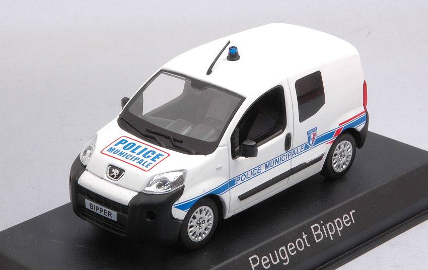 MODELE REDUIT COMPATIBLE AVEC PEUGEOT BIPPER 2009 POLICE MUNICIPALE 1:43 NOREV NV479869