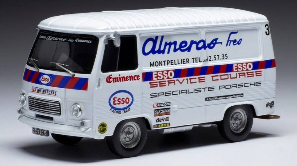 MODELLINO IN SCALA COMPATIBILE CON PEUGEOT J7 TEAM ALMERAS EMINENCE RALLY SERVICE 1:43 IXO MODEL RAC397