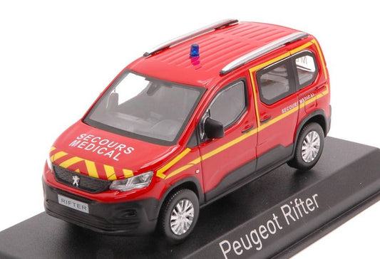 MODELLINO IN SCALA COMPATIBILE CON PEUGEOT RIFTER 2019 POMPIERS SECOURS MEDICAL 1:43 NOREV NV479070