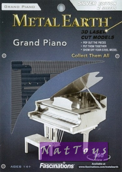 modellino IN SCALA COMPATIBILE CON Pianoforte a coda Grand Piano FASCINATIONS METAL EARTH FA MMS080 r