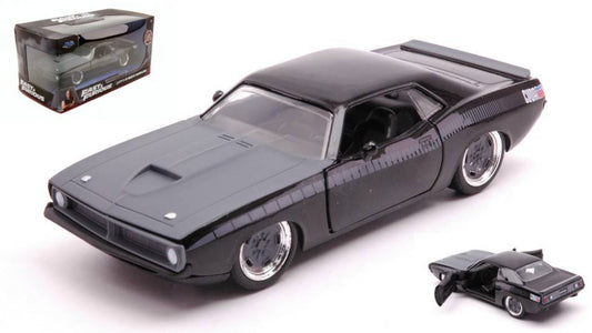 MODELLINO IN SCALA COMPATIBILE CON PLYMOUTH BARRACUDA "FAST & FURIOUS" BLACK 1:32 JADA TOYS JADA97206