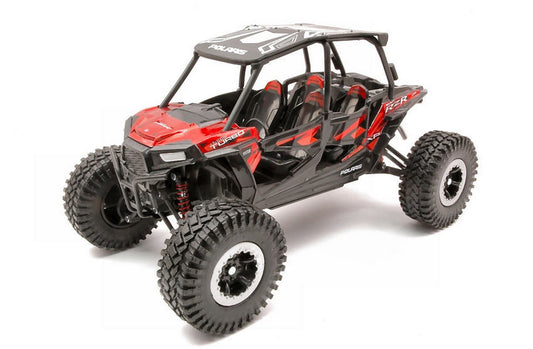 SCALE MODEL COMPATIBLE WITH POLARIS RZR XP TURBO EPS XTREME OFF ROAD METALLIC RED 1:18 NEW RAY NY57976R