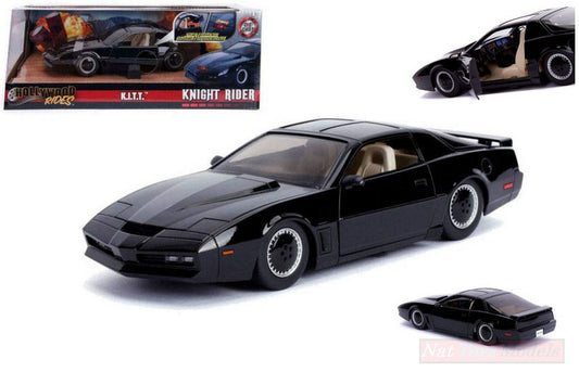 SCALE MODEL COMPATIBLE WITH PONTIAC FIREBIRD 1982 KITT KNIGHT RIDER W/LIGHTS 20 cm 1:24 JADA TOYS JADA30086