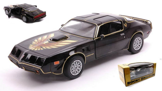 MODELLINO IN SCALA COMPATIBILE CON PONTIAC FIREBIRD TRANS AM "ROCKY II" 1979 BLACK 1:24 GREENLIGHT GREEN84171