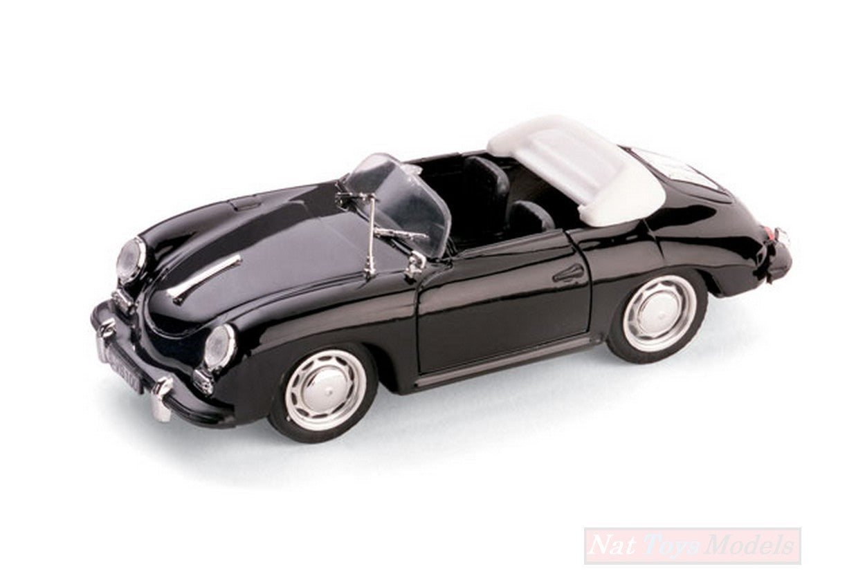 MODELLINO IN SCALA COMPATIBILE CON PORSCHE 356 C CABRIOLET 1963-65 NERO 1:43 BRUMM BM0224