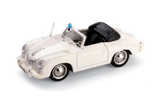 MODELE REDUIT COMPATIBLE AVEC PORSCHE 356 CABRIOLET POLICE SUISSE 1952 1:43 BRUMM BM0198D