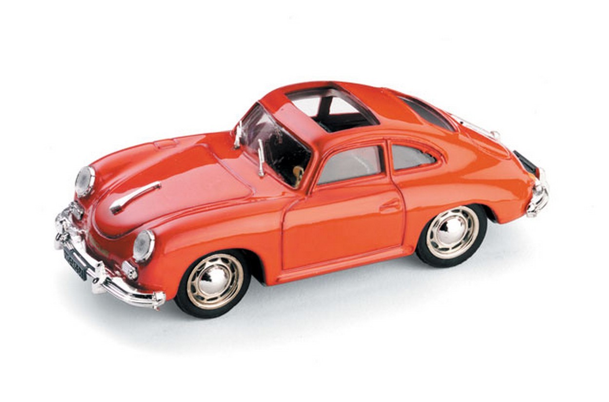 MODELE REDUIT COMPATIBLE AVEC PORSCHE 356 COUPE TOIT OUVERT 1952 ROUGE 1:43 BRUMM BM0121-03