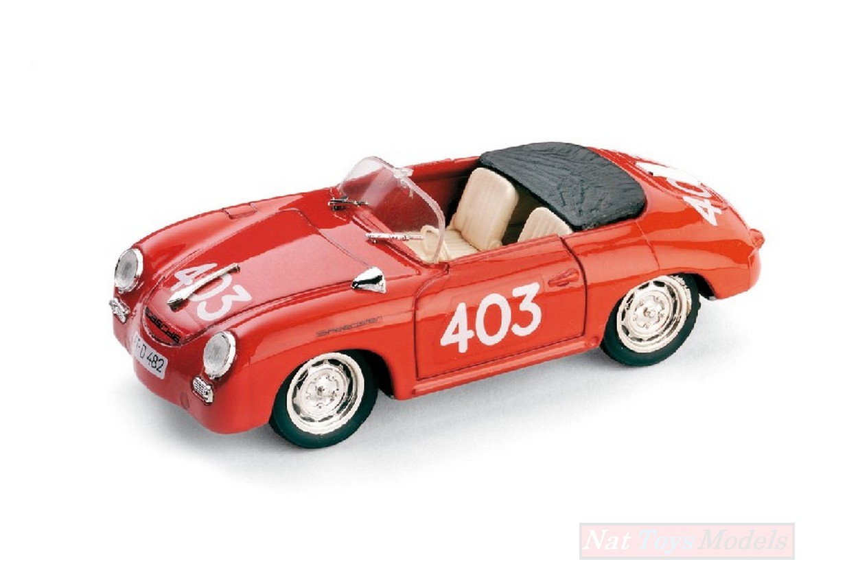 SCALE MODEL COMPATIBLE WITH PORSCHE 356 N.403 27th (3rd CLASS) MM 1957 HvSAUCHEN G.BIALAS 1:43 BRUMM BM0207