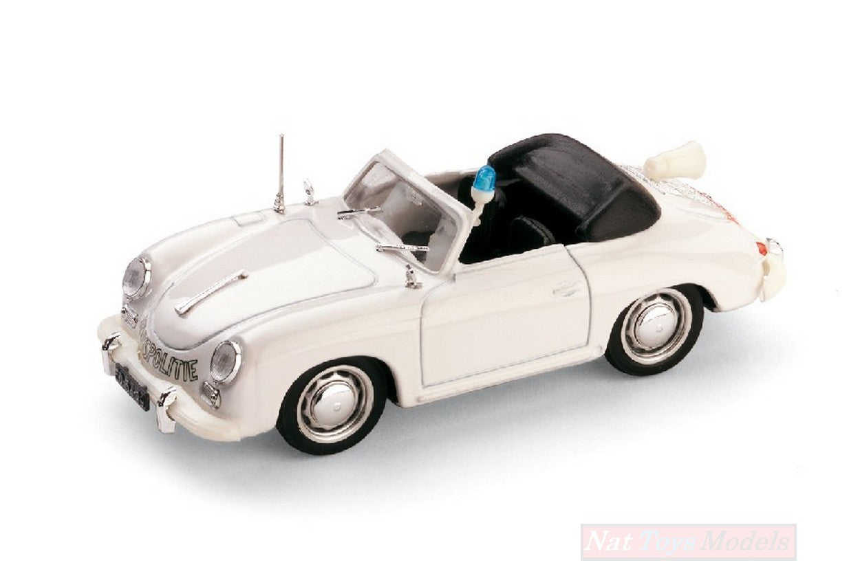 MODÈLE RÉDUIT COMPATIBLE AVEC PORSCHE 356 POLICE NÉERLANDAISE 1952 OUVERTE 1:43 BRUMM BM0198B