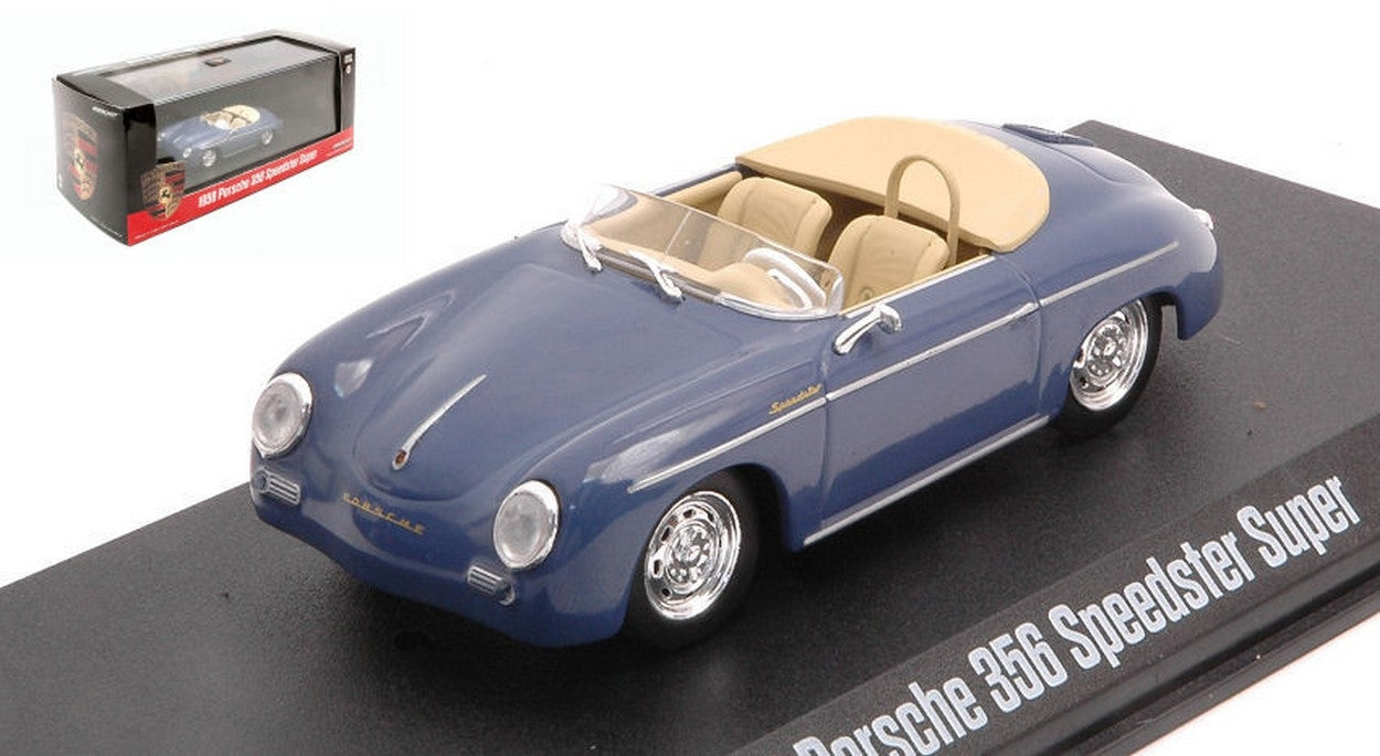 MODELE REDUIT COMPATIBLE AVEC PORSCHE 356 SPEEDSTER SUPER BLUE 1:43 GREENLIGHT GREEN86598