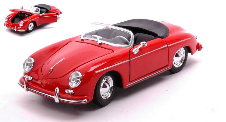 MODELE REDUIT COMPATIBLE AVEC PORSCHE 356A SPEEDSTER ROUGE 1:24 WELLY WE24106CR