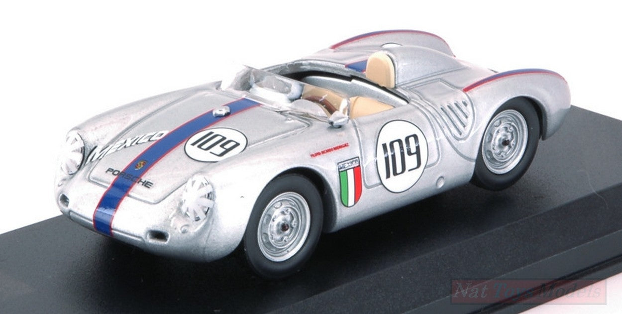 SCALE MODEL COMPATIBLE WITH PORSCHE 550 RS N.109 4th NASSAU MEM.TROPHY RACE 1957 R.RODRIGUEZ 1:43 BEST MODEL BT9756