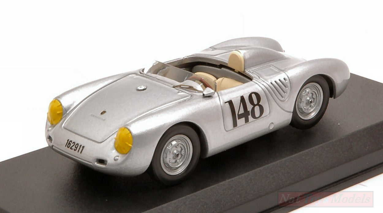 MODELLINO IN SCALA COMPATIBILE CON PORSCHE 550 RS N.148 2nd AOSTA-GRAN SAN BERNARDO 1957 W.VON TRIPS 1:43 BEST MODEL BT9786